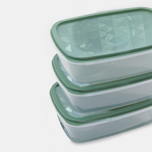 Set De 3 Topper Recipiente Contenedor Alimentos 1000ml C/u