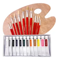 Comprar 12 Pinturas Al Óleo Sabonis Y Paleta Con 12 Pinceles.