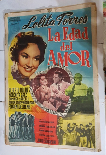 Afiche De Cine Original-la Edad Del Amor-lolita Torres Sb