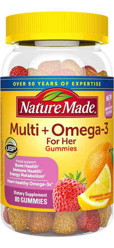 Multivitaminico Con Omega 3 De Mujer Nature Made 80 Gomitas