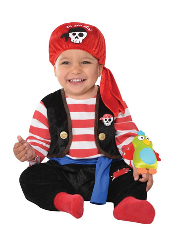 Disfraz Talla 12 A 24 Meses Para Bebé Pirata Halloween