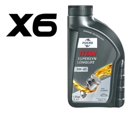 5w40 Óleo Titan Supersyn Long Life Sintético Pentosin C/6 L