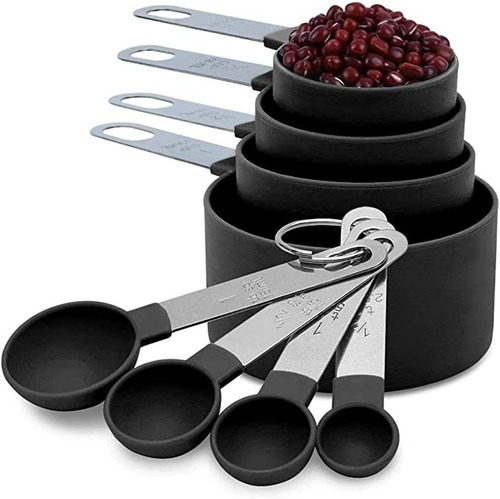 Set De 8 Cucharas Tazas Medidoras Para Cocina Y Postres