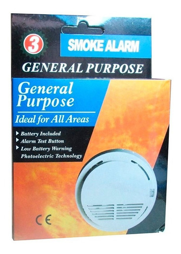 Alarma Sensor Detector De Humo Autonomo A Bateria 9v