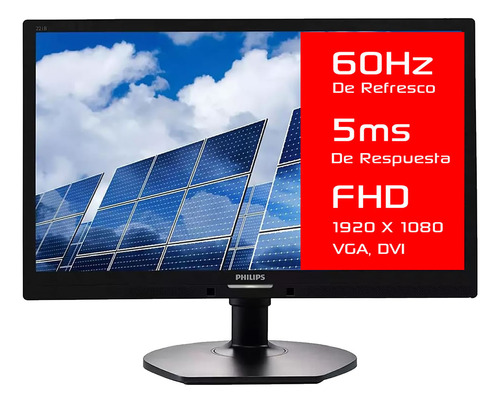 Monitor Philips 221b6l 22 60hz Panel Led Fhd 5ms Vga Dvi Usb (Reacondicionado)