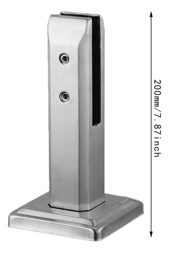 Qa Abrazadera De Vidrio, Abrazadera De Altura 20cm Plata