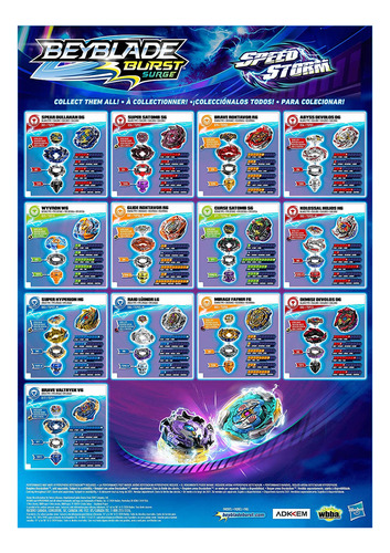 Beyblade Burst Surge Speedstorm Brave Roktavor R6 Spinning T