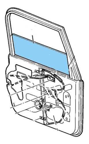 Cristal Puerta Delantera Izquierda Jeep Wrangler 2001 / 2006