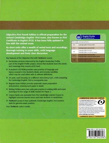 Objective First 4 Ed St With Key Cd Testbank 2015