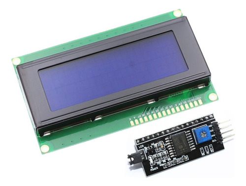 Pantalla Lcd 20x4 2004 Con Fondo Azul Y Módulo Arduino I2c