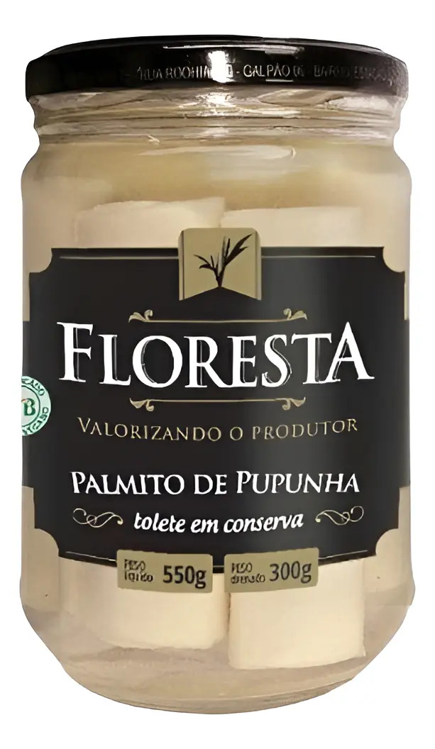 Palmito Pupunha Inteiro Tolete 300 G - Floresta