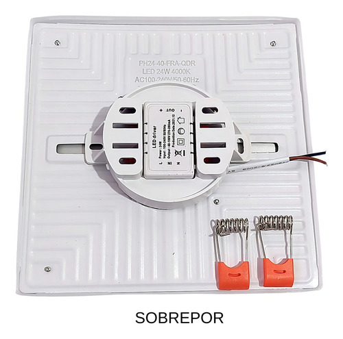 Painel Plafon Sobrepor Quadrado Frameless 24w Borda Infinita Cor Branco Temperatura de cor 6.5 K 127/220V