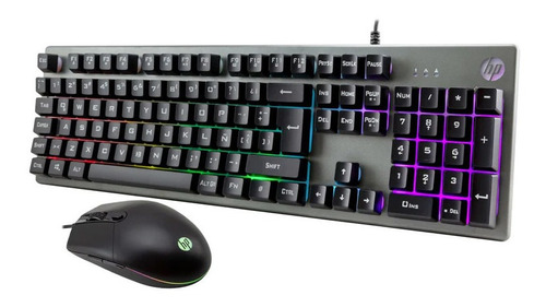 Kit Gamer Teclado De Membrana Y Mouse Hp Km300f Usb