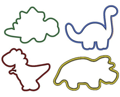 Cortadores De Galletas Dinosaurios Kit  4pz