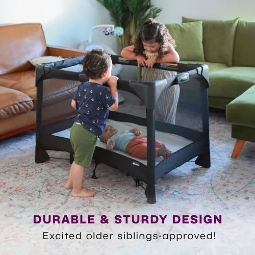 4moms Breeze Plus - Corral Portátil Con Moisés Extraíble.