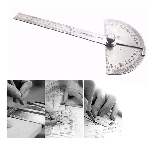 Goniómetros Acero Inoxidable 180 Grados Medición De Ángulos