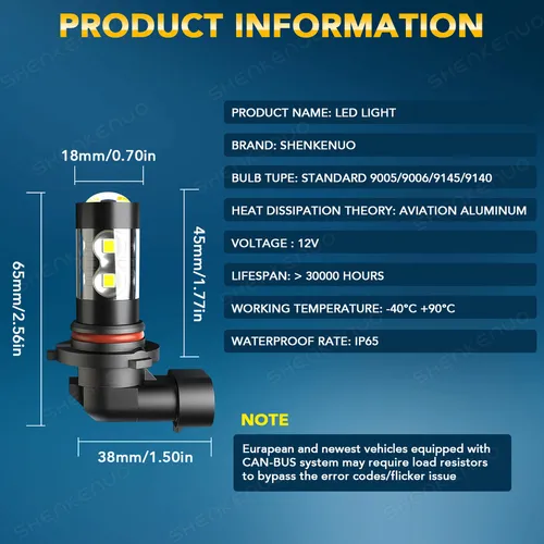 H13/9008 Faro Led Luz Alta / Baja+h10 Kit De Luz Antiniebla