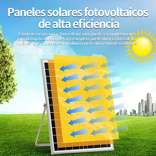 Luz Solar Recargable A Prueba De Agua, 1000 W Recargable