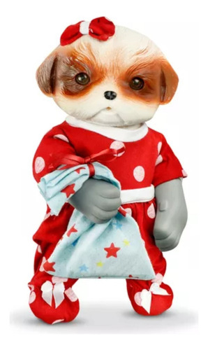 Boneca Bebê Pet Reborn Shih-tzu Filhotinhos Brinquedo 5847