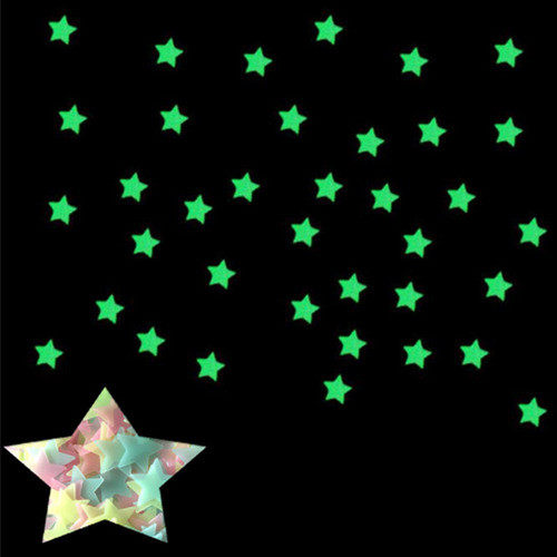 Pegatinas De Pared Con Estrellas 3d Que Brillan En La Oscuri