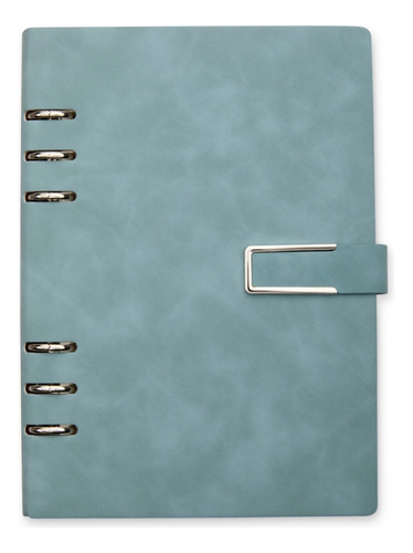 Caderno Fichario 119 Folhas Pautadas Elegante Azul-claro