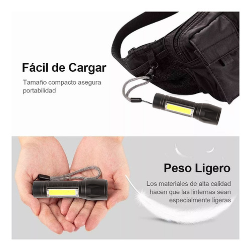Linterna Retráctil Linterna De Luz Fuerte De Aleación De