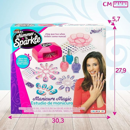 Set Uñas Shimmer & Sparkle Nail Studio Manicura Mágica