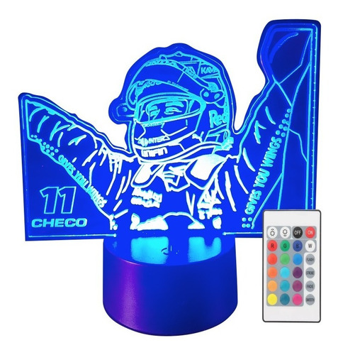 Lámpara Led Sergio Perez Fórmula 1 Acrilico 3d Personalizada