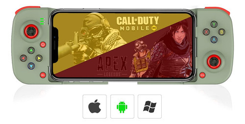 Controles y joysticks para Android e iOS Gamepad Bluetooth de color verde