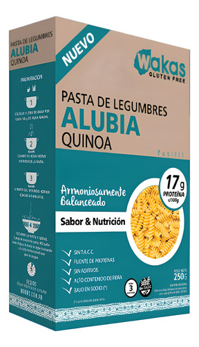 Pasta De Legumbres Con Alubia Y Quinoa Sin Tacc Wakas