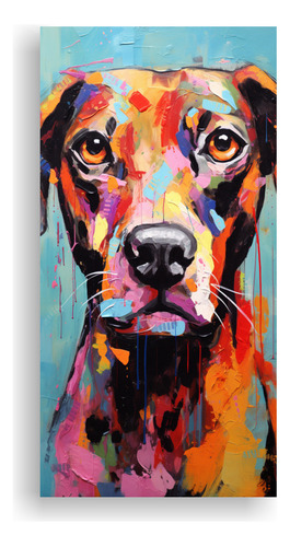 25x50cm Cuadros Abstractos De Perros En Canva Bastidor Mader