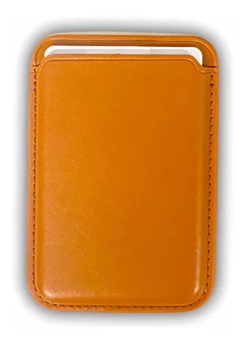 Tarjetero Celular Magsafe Piel Magnetico Grabado Laser Iman