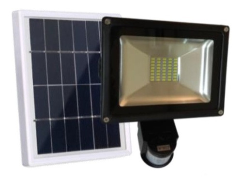 Reflector Solar Led Neutra 20w C/ Sensor Mov Y Luz Sol_220