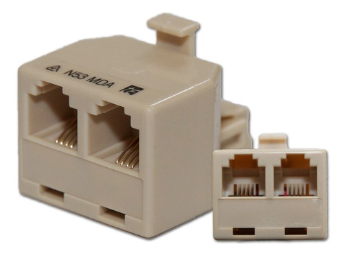 Ficha Modular Telefónica Dos Teléfonos Fijos A Una Línea