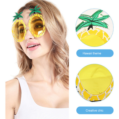 Óculos De Sol Divertidos Em Formato De Abacaxi Havaiano
