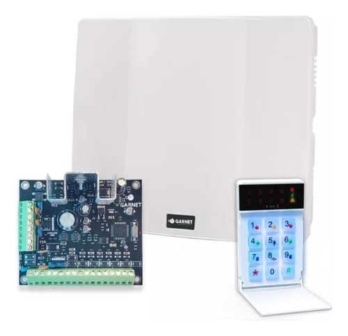 Kit Alarma Domiciliaria Wifi Panel Teclado Led 9zonas Garnet