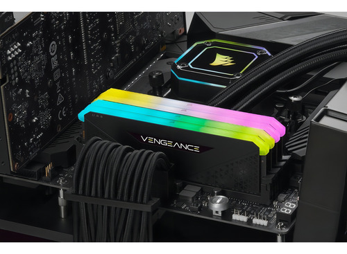 Memoria RAM Vengeance RGB RS gamer color negro 8GB 1 Corsair CMG8GX4M1E3200C16