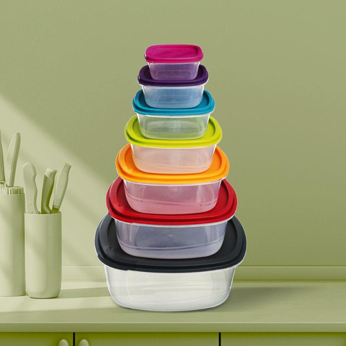 Set 7 Contenedores Plasticos Colores