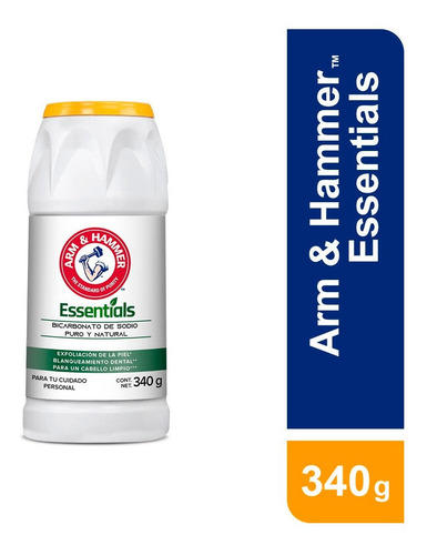 Imagen 1 de 4 de Bicarbonato De Sodio Essentials Shaker 340g Arm And Hammer