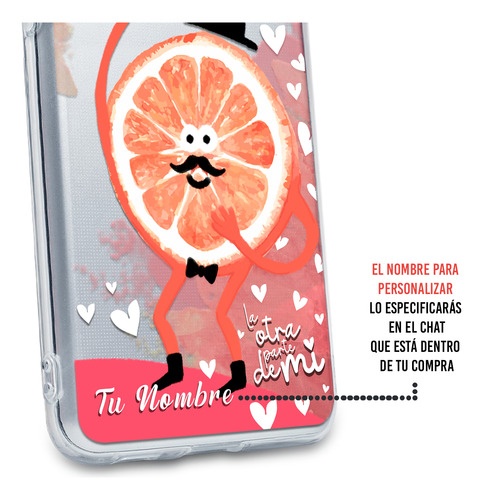 Funda Para Oppo De Parejas Media Naranja Con Nombre De Él