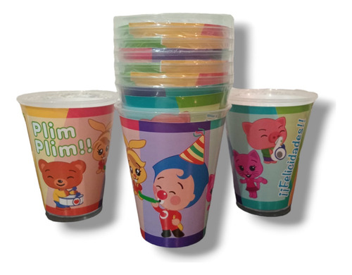 Plim Plim Kit Fiestas De Cumpleaños Cajas+vasos+platos 30p Plim Plim Plim Plim Plim Plim