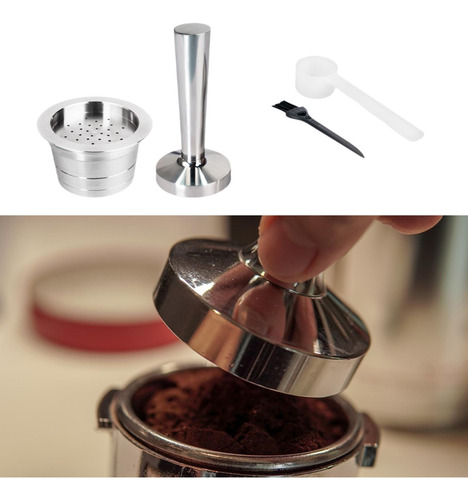 Cápsula De Café Recargable, Accesorio De Acero Inoxidable