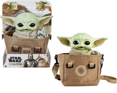 Baby Yoda Mattel C/sonido Y Bolso 28 Cms. Mandalorian Grogu 