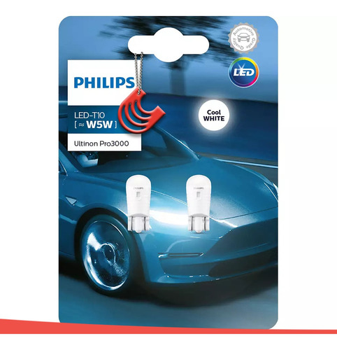 Imagem 2 de 5 de Lampada Led Philips Pingo Lanterna 6000k Branca T10 W5w