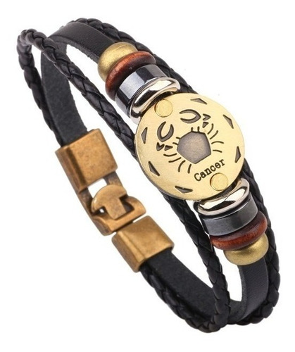 Pulsera Hombre Signos Zodiacales Aries Leo Libra Acuario