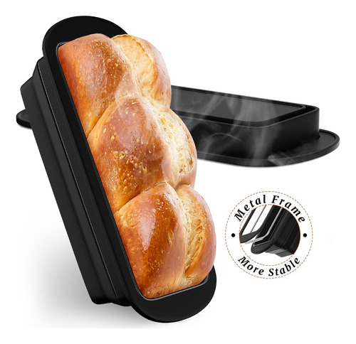 Molde Para Pan De Silicona Con Marco Reforzado De Metal, Set