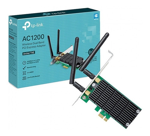 Tp Link Pci Express Wifi Banda Dual Ac1200 Archer T4e Red