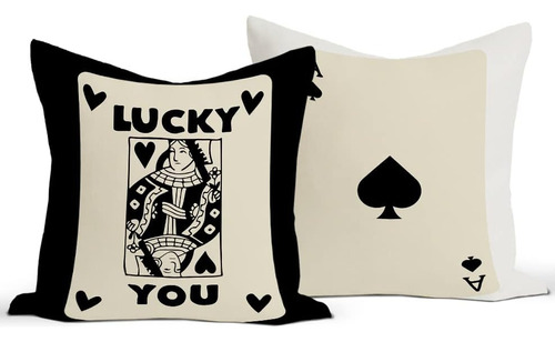 Lucky You 70 Poker Art Queen Of Hearts Spades Ace Fundas De