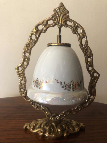 Imagem 2 de 6 de Sino Em Porcelana E Bronze 21cm