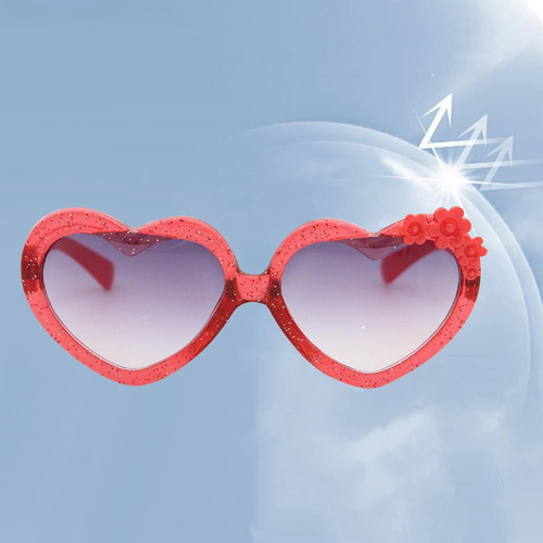 2 Gafas De Sol En Forma De Corazón Para Niños, Gafas